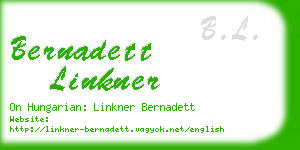 bernadett linkner business card